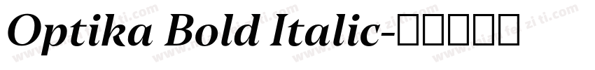 Optika Bold Italic字体转换